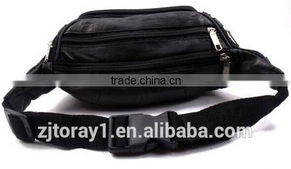 New design soft leather men waist bag first class price