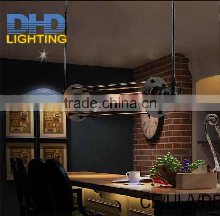 Vintage Rustic Metal lampshade Edison Pendant lamp lights Retro Lustre long cage shade hanging lampe Fixture Industrial lighting