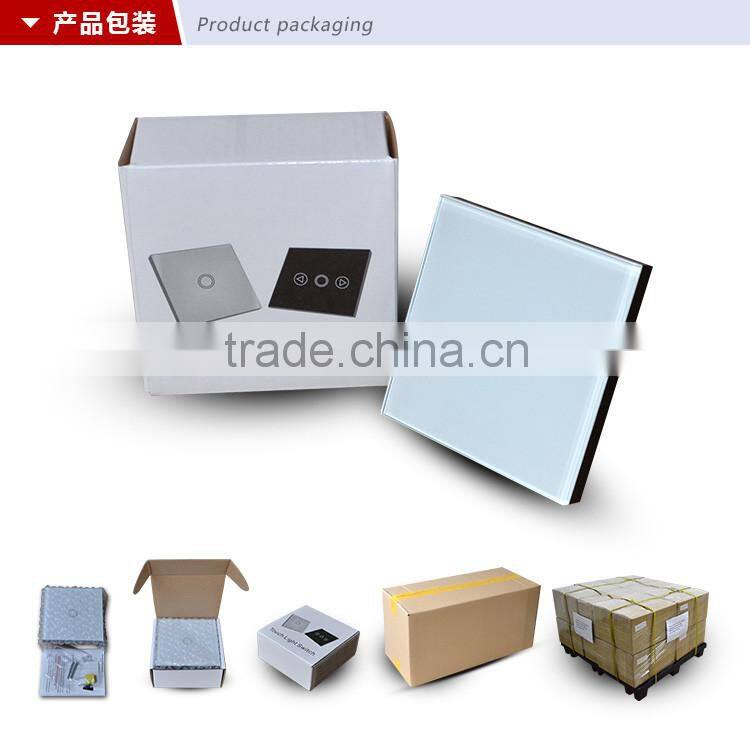 1gang 1way EU Standard, Remote Switch, Crystal Glass Panel Wall Light Remote Touch Switch