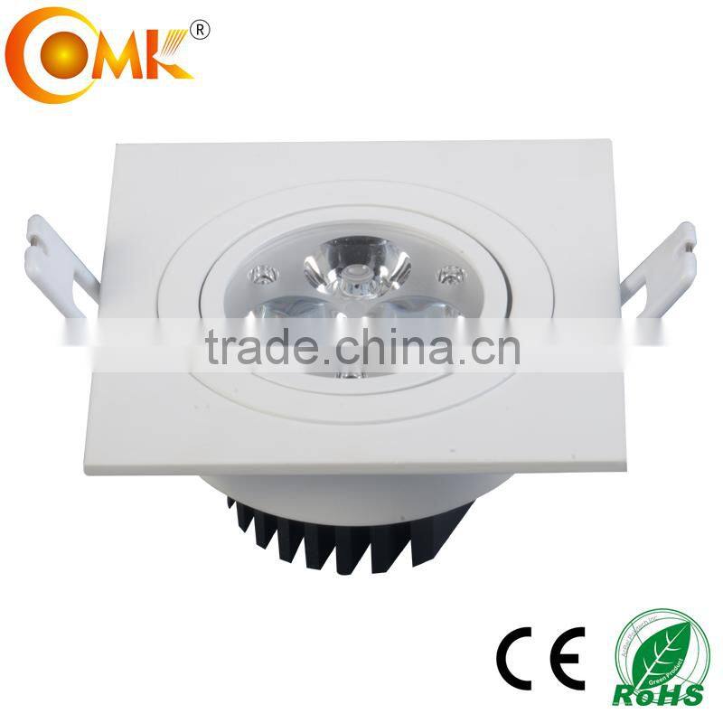 china supplier ceiling lamp square models of lamps of stairs 3w 9w bridgelux adjustable movable ceiling light fixture