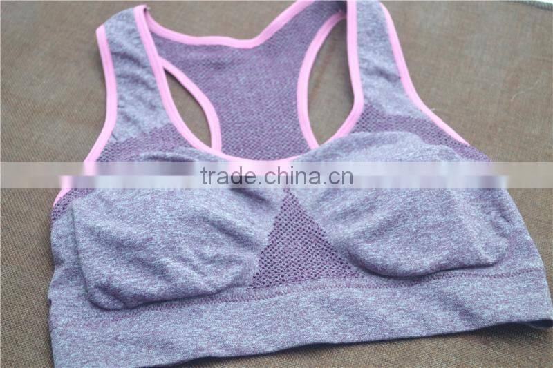 Sexy underwear women seamless sport bra yoga top padded tops