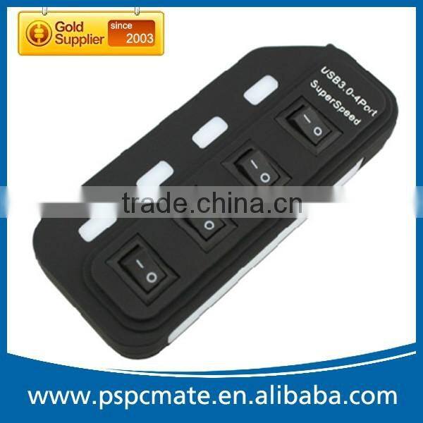 Super Speed USB 3.0 Hub 4 Port with Power Cable USB Type A to Micro 3.0 B Cable