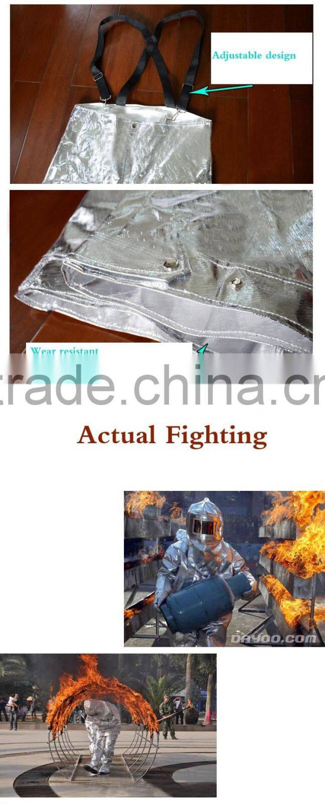 2016 Low price wholesale 500 degrees full protective aluminized fireproof suits