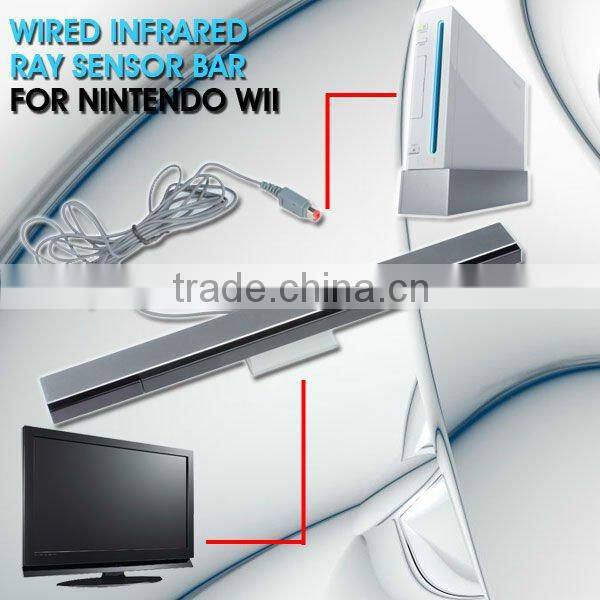 factory price ! Wired Remote Ray Sensor Bar Infrared Inductor For Nintendo Wii