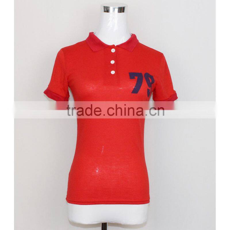 New women summer style 2016 china supplier fashion polo t-shirt