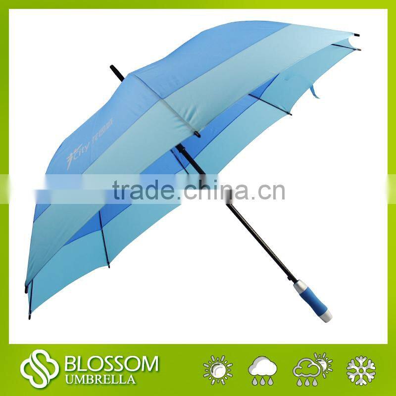 2016 Rubber handle windproof golf umbrella with Nylon fabric/ad umbrella