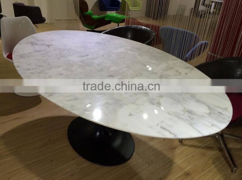 Oval Marble Top Dining Table, Oval Dining Table Marble, Oval Marble Dining Table CT-605