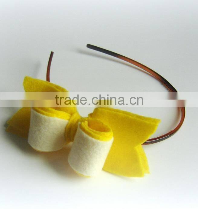 New style felt bow headband for kids,wholesale handmade headbands