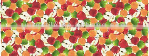 polyester taffeta fruit print fabric for tablecloth
