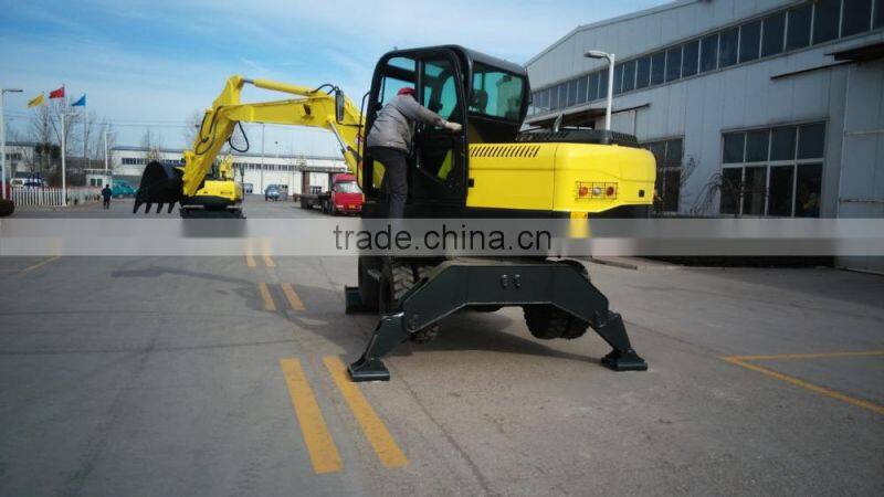 8T ZE980W small wheel excavator with CUMMINSS engine,2 years warranty , A/C ,for sale