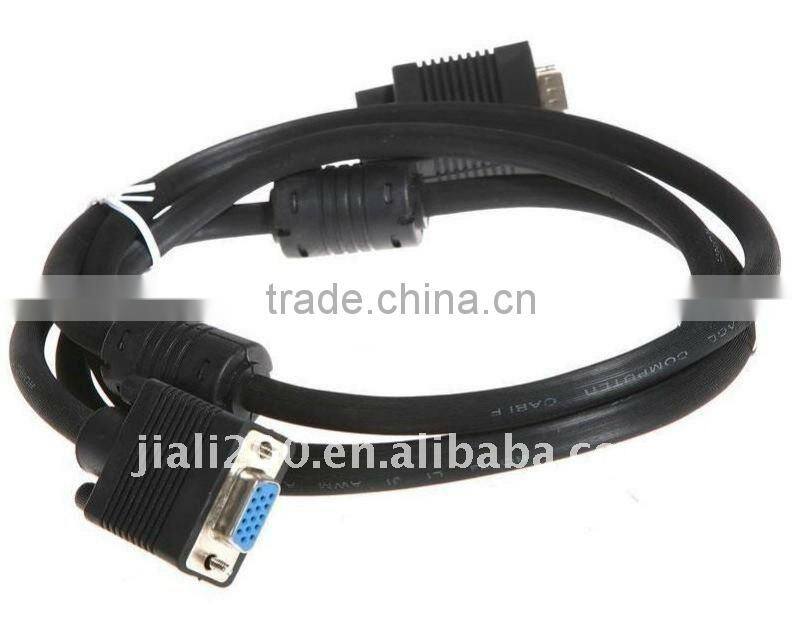 5ft/1.5m Super Scan HD15P SVGA/VGA Cable Male/Female with 2 ferrites