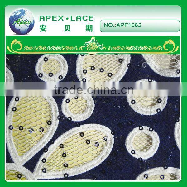 APF1060-cotton fabric guangzhou sequin fabric for weddings