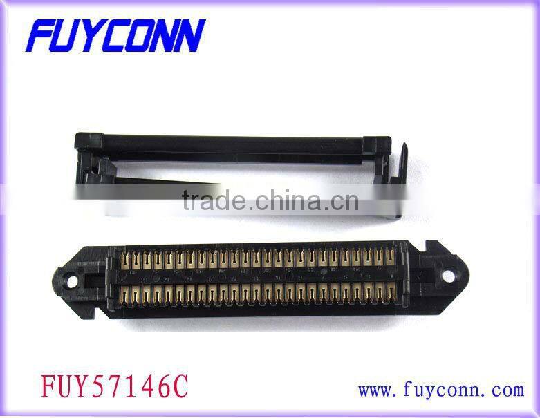 TE AMP RJ21 50 Pin Centronic Flat Ribbon IDC Cable Clamp Tyco Crimping Connector Female