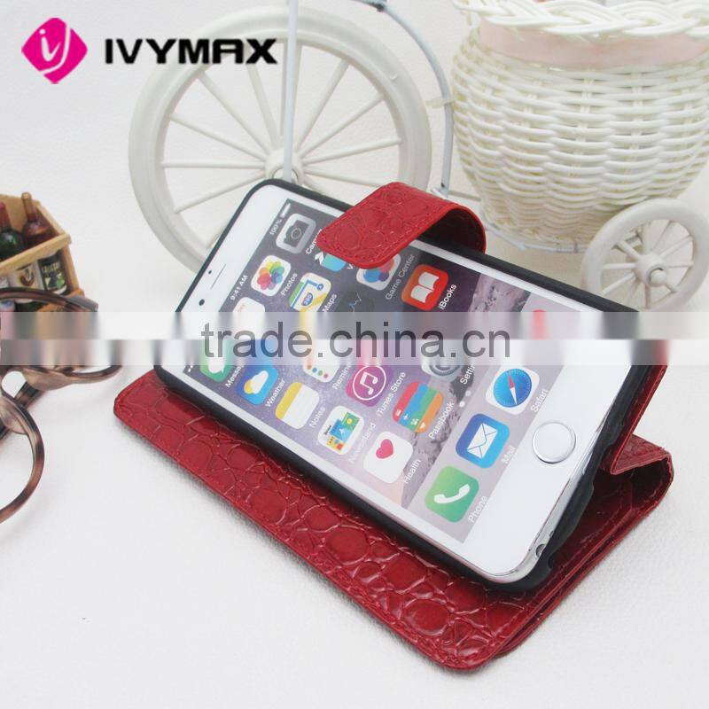Pu case cover for iphone 6 plus , mobile phone accessories factory in china