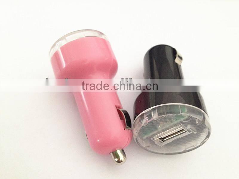 cheap price Wholesale Universal DC1A output Dual USB Car Charger for iphone tab.