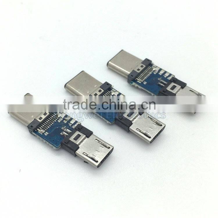 Customize Type C extension adapter type C male to Micro USB male