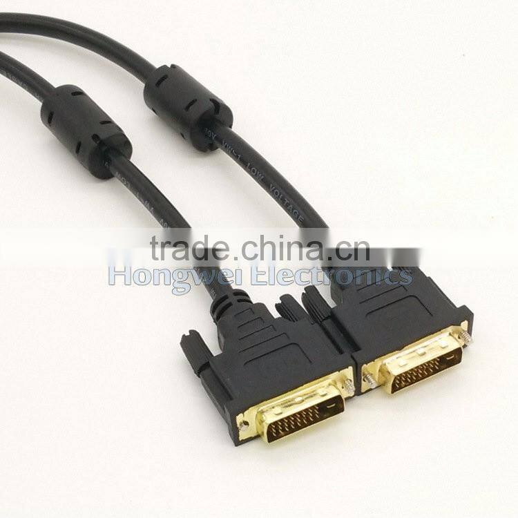 Blue-rays player HDTV digital cables video wire customized gold plated DVI cables