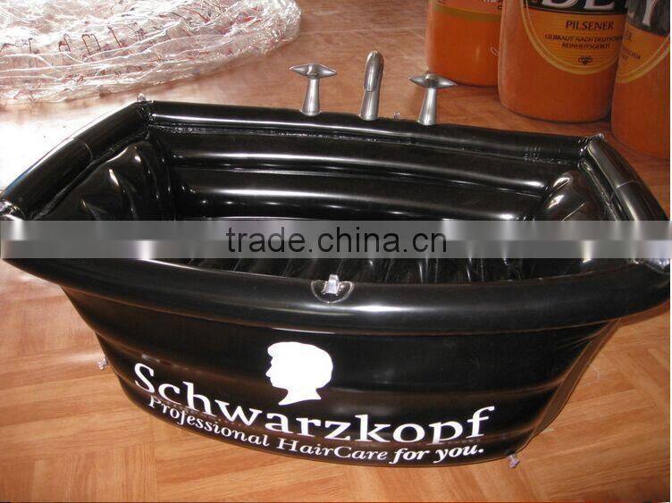 Hot portable plastic inflatable adult bathtub with seat