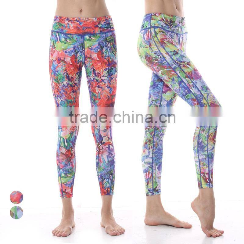 Sublimation Printed Capri, Skinny Sports Pants, Dri Fit Gym Wear, Sexy Belly Dance Tights, Fitness Yoga Leggings in Shanghai