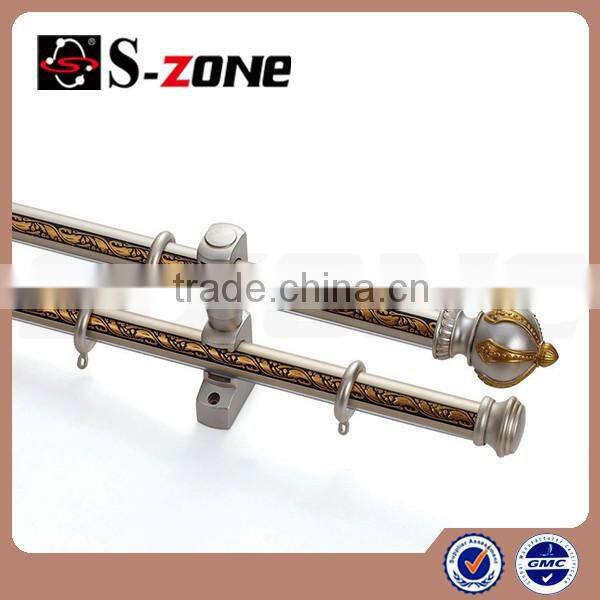 curtain rod and accessories with decorative glass curtain rod finial