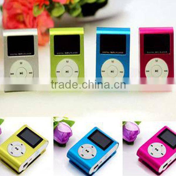 Promotion gift mini metal clip bible mp3 player with LED screen