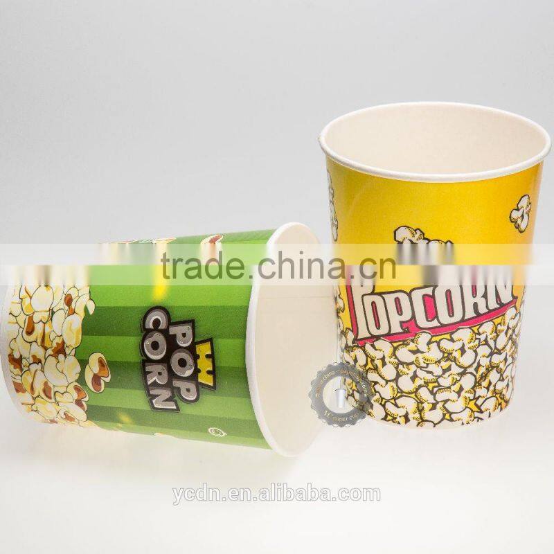 46oz disposable paper popcorn cup container for food packing