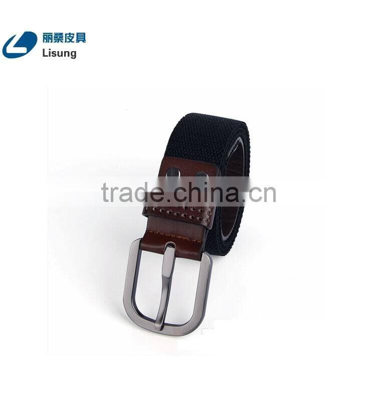 Top Quality Genuine Leather Canvas Fabric Belt For Women