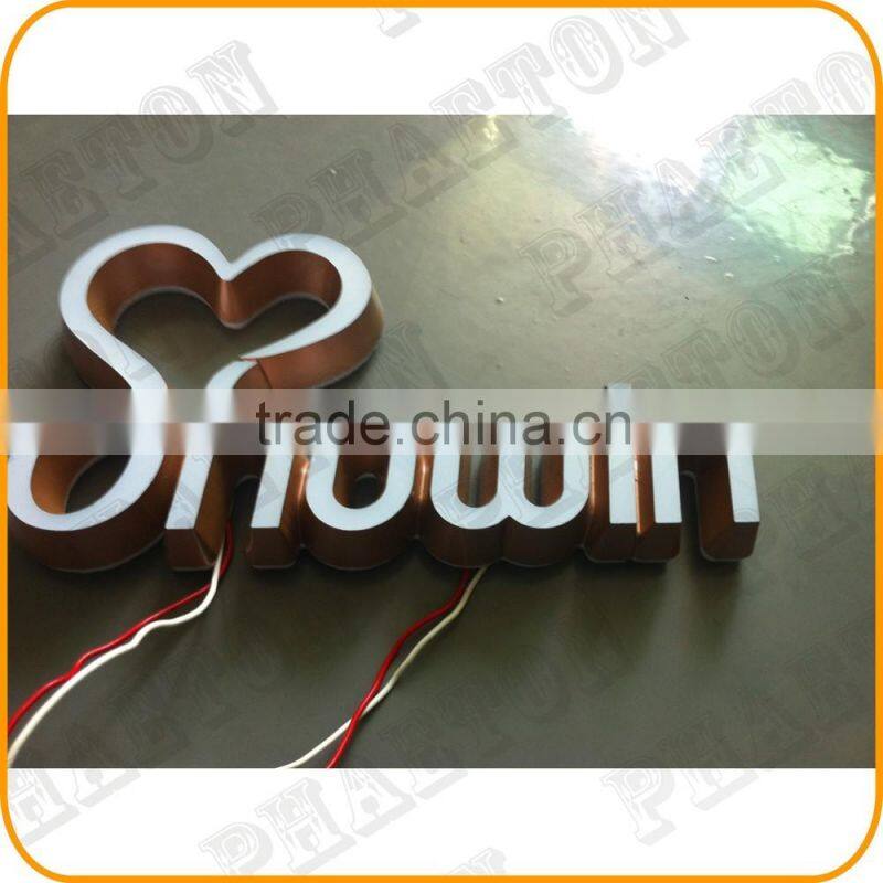 hot selling face lit and halo lit LED acrylic sign