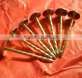 thickness 3.8mm galvanized yellow screw nails