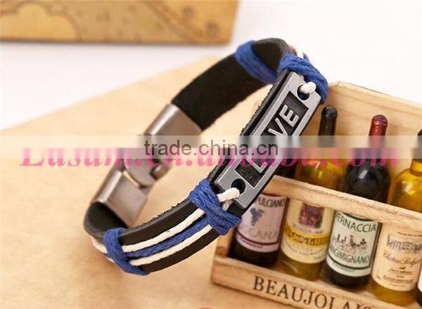 Vintage infinity couples leather love bracelet love