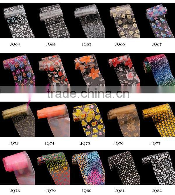 New fashion nail art color transfer foil with 200+ colors design