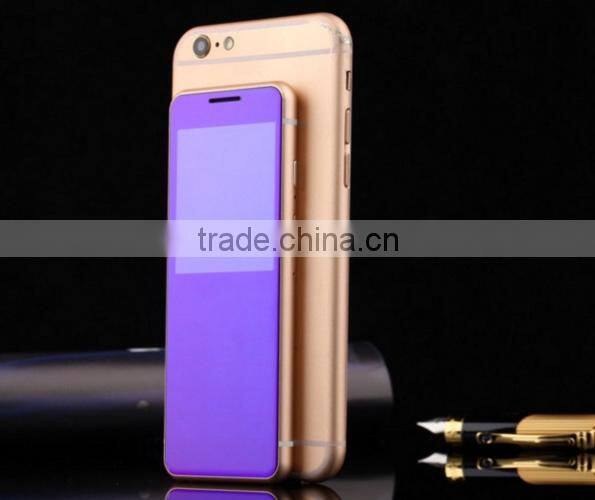318-Full Aluminum Thin Cellphone Elderly Phone Student Phone Business Backup Phone 1800mAh 2.3Inch with Colorful Glass