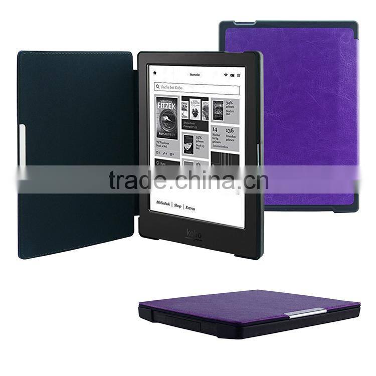 Hot Selling Genuine Leather Smart Case Cover For Kobo Aura Customs Genuine Leather Cheap Mobile Phone Case