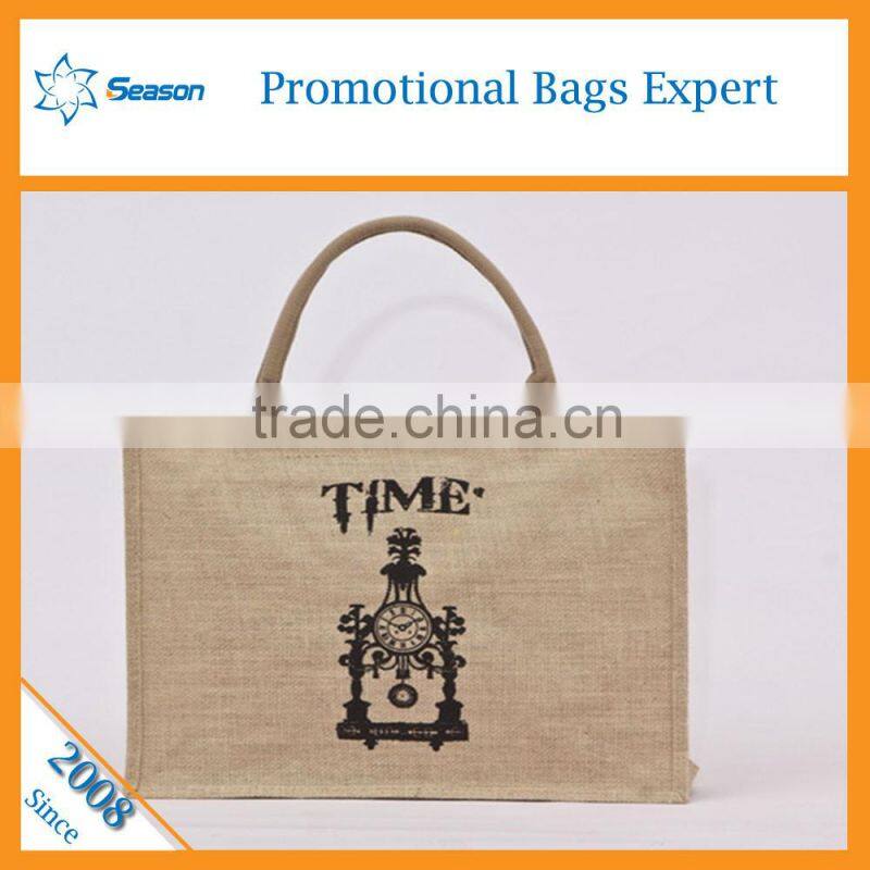 2016 Fashion high level Custom print burlap hessian bag jute gunny bags