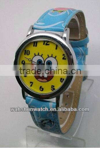SpongeBob watch with leather watch strap