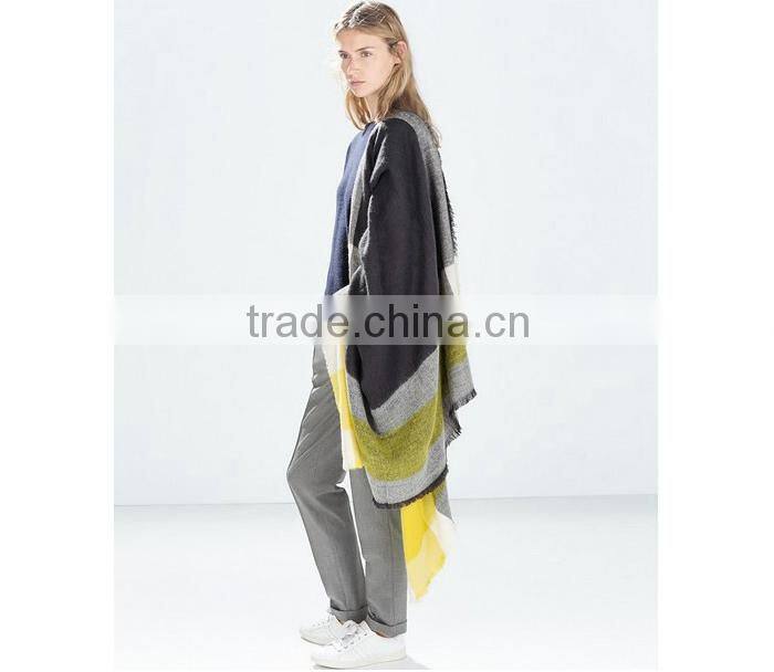 2016 hottest selling plaid blanket winter cashmere scarf ,scarf factory china