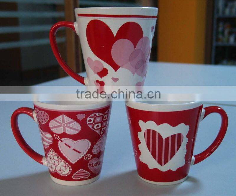 Promotional Ceramic V Shape mug