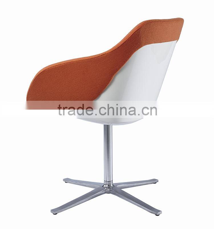 B250-1 Modern swivel leisure chair with aluminium base
