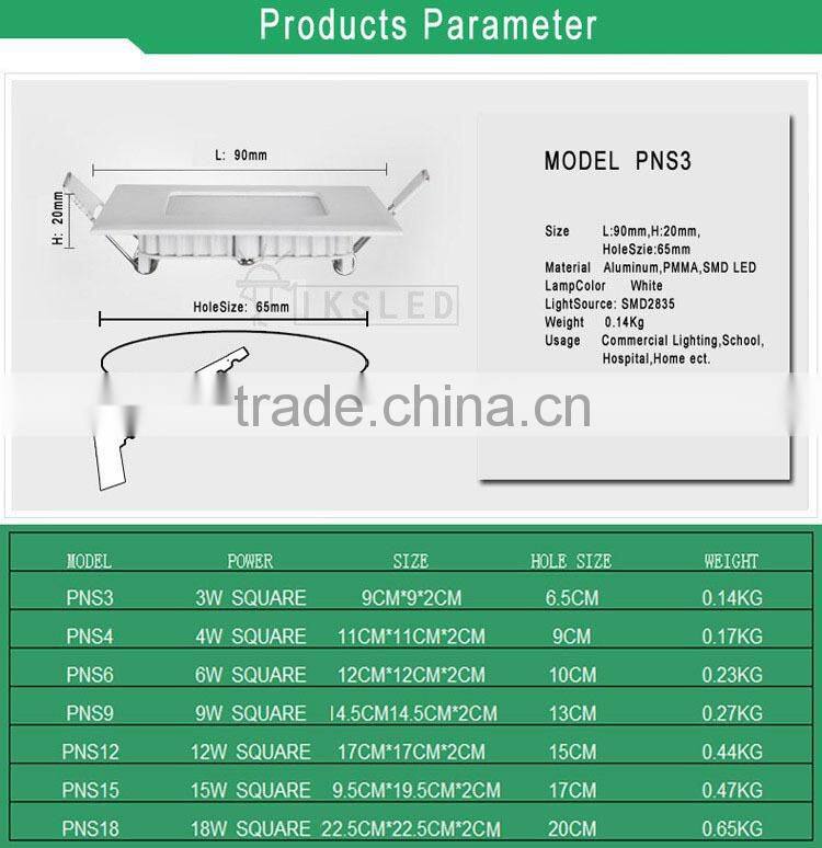 4 inch 160mm 9w led lights drop ceiling recessed