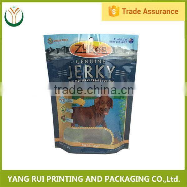 Designer classical pet dog food bag with resealable zipper