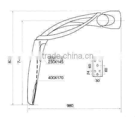 Power-driven bus rearview mirror for yutong buses