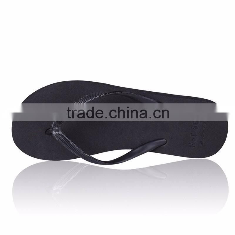 2016 cheap customized oem service eva thin sole black walking use flip flops for girls