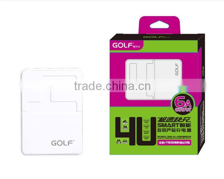 GOLF high quality multi pin power adapter usb travel adapter 4 port usb power adapter