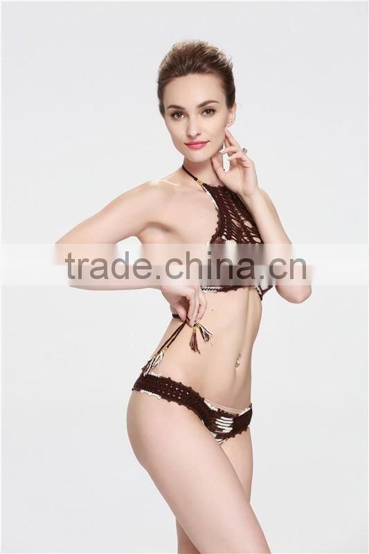 One piece crochet swimwear