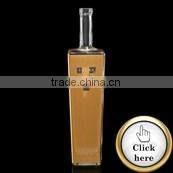 Hand soap screw top embossed custom made glass bottles 500 ml