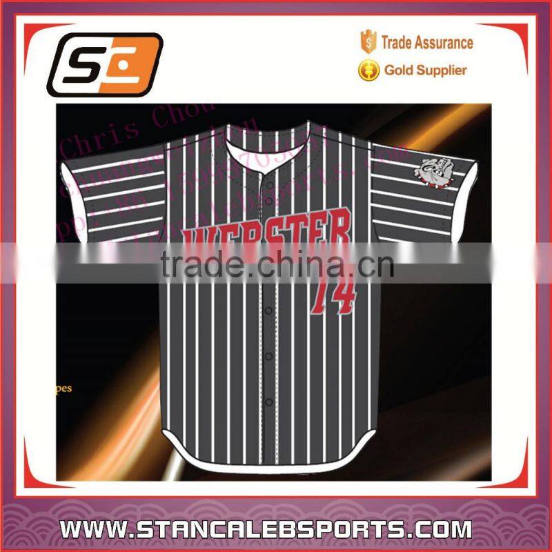 Custom button down baseball jersey, dri fit softball jersey, baseball shirts