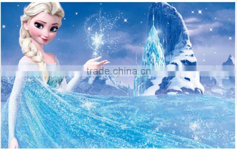 glitter sky blue organza tulle sequnie tulle for elsa dress