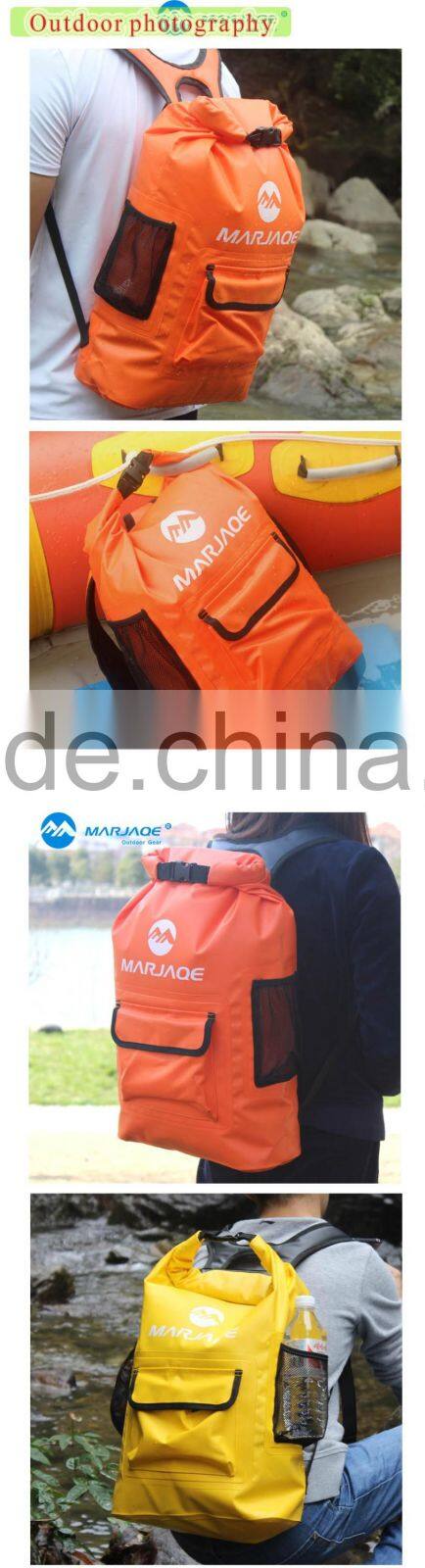 22Liter tarpaulin Waterproof Dry Bag backpack with padded shoulder straps