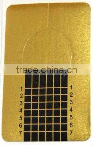 500pcs Nail Art Tips DIY Tool Disposable Guide French Nail Form Golden
