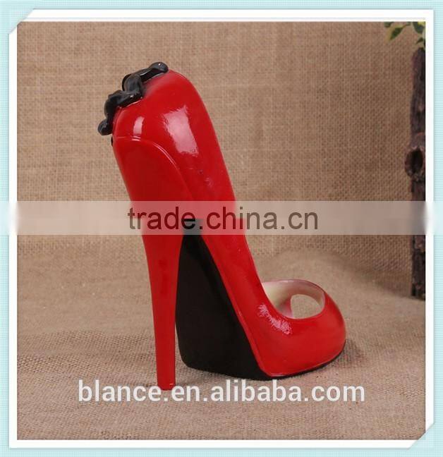 polyresin high heel shoe wine bottle holder